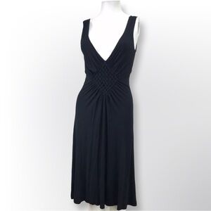 Banana Republic Braided Front Deep V-Neck Dress | Size XS